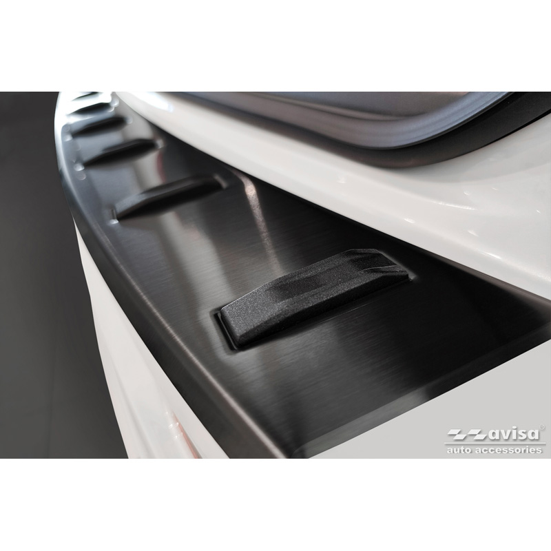 Zwart RVS Achterbumperprotector  BMW 3 Serie (G21) Touring 2019-2022 'STRONG EDITION'
