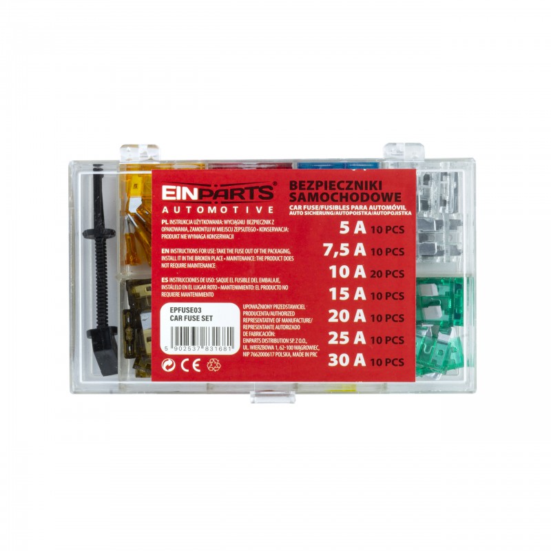 EPFUSE03 CAR FUSE SET STANDARD 80 PCS WITH GRABBLE