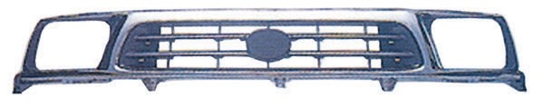 Radiator Grill HILUX 2WD 98-01 Chroom RAND/ZILVERKLEUR/ZWART