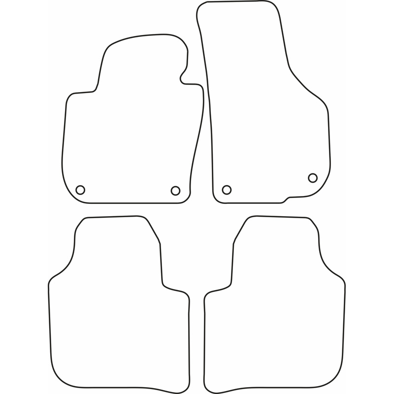Automatten Velours  Skoda Superb 2008-2015