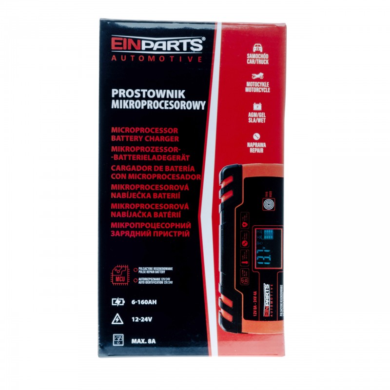 EPCBC02 8A 12/24V BATTERY CHARGER WITH BATTERY REPAIR FUNCTION