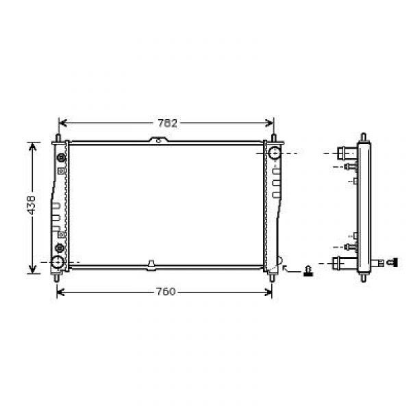 Radiator CARNIVAL 99->> 702x420x28 2.9TDI 16V +/-AC