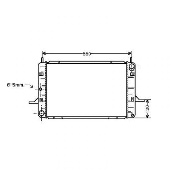 Radiator SIERRA 88-92 600x370x40 1.6 -AC CVH MOTOR