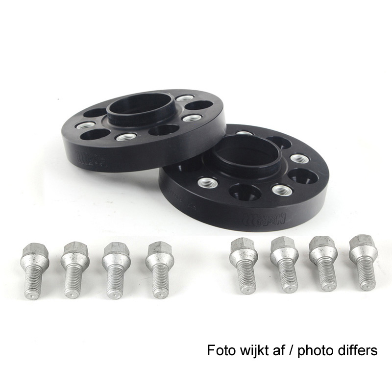 H&R Spoorverbreders 30mm 5x112 - Naaf 66,5mm - Boutmaat M14x1,5 -  Audi A4/Mercedes - Zwart