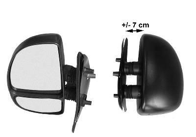 spiegel, dubbel, korte arm (7 cm), links Fiat Ducato, 1994-2002