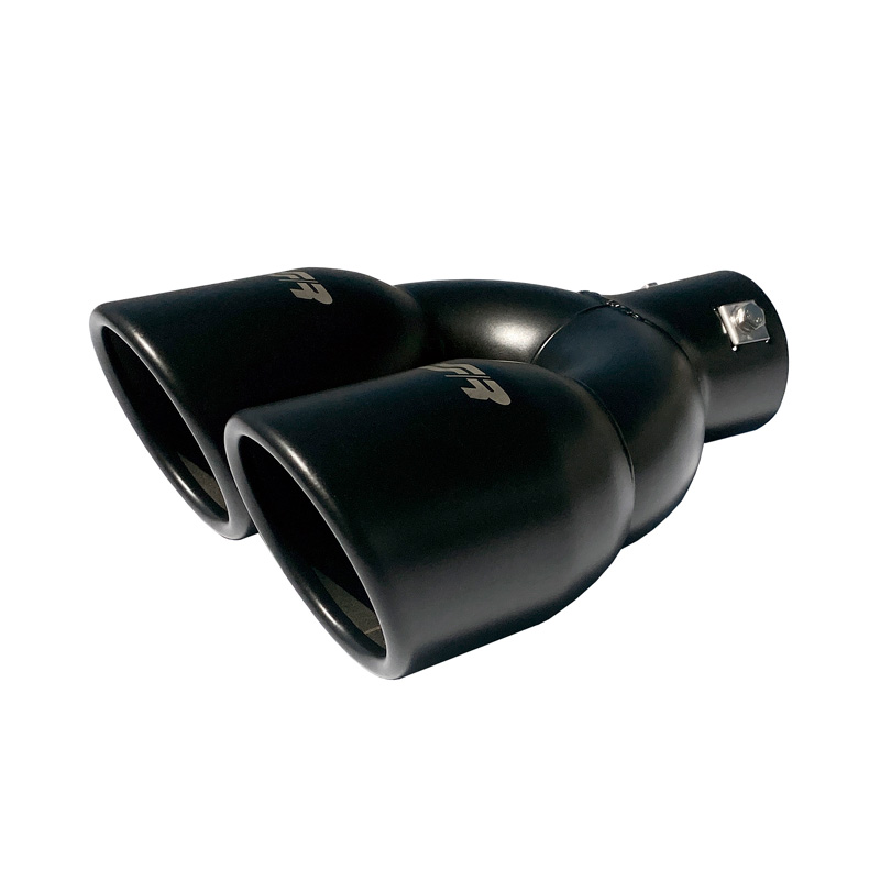 Simoni Racing Uitlaatsierstuk Dubbel Rond RVS - Zwart - Ø90xL240mm - Montage ->34-57mm