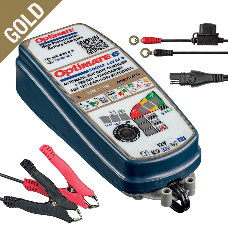 OptiMate 6 Select 12V/6.0A 9-staps Acculader / tester / onderhouder