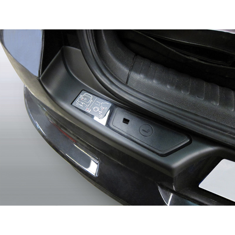 ABS Achterbumper beschermlijst  Volkswagen Tiguan 4x4 2007-2016 (voor modellen met trekhaak) Zwart