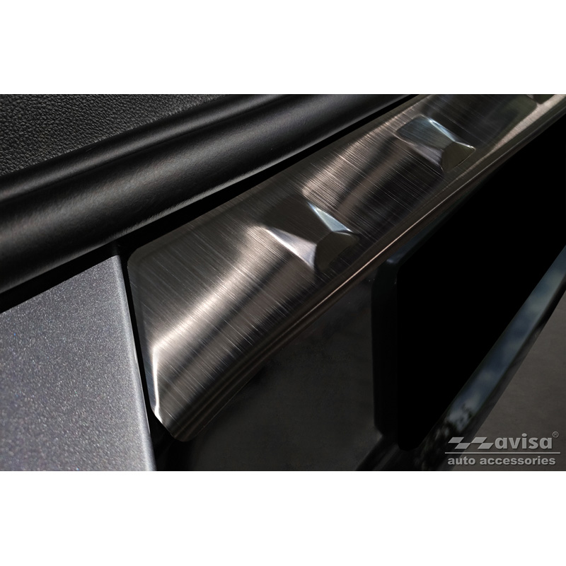 Zwart RVS Achterbumperprotector  Opel Grandland X Facelift 2021- 'Ribs'