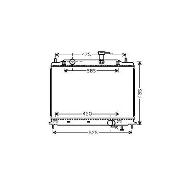 Radiator RIO 05->> 370-540 1.5 CRDI +/-AC