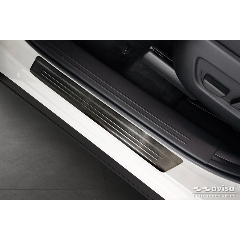Zwart RVS Instaplijsten  Mazda CX-60 (KH) 2022- - 'Lines' - 4-delig