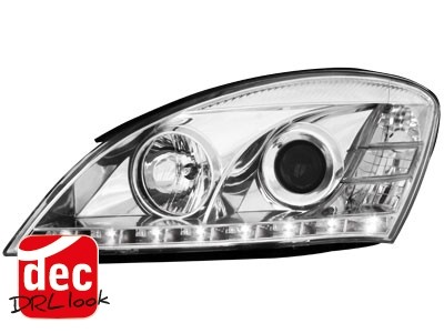 Koplampen Kia Ceed 06-09 Devil Eyes DRL look chroom
