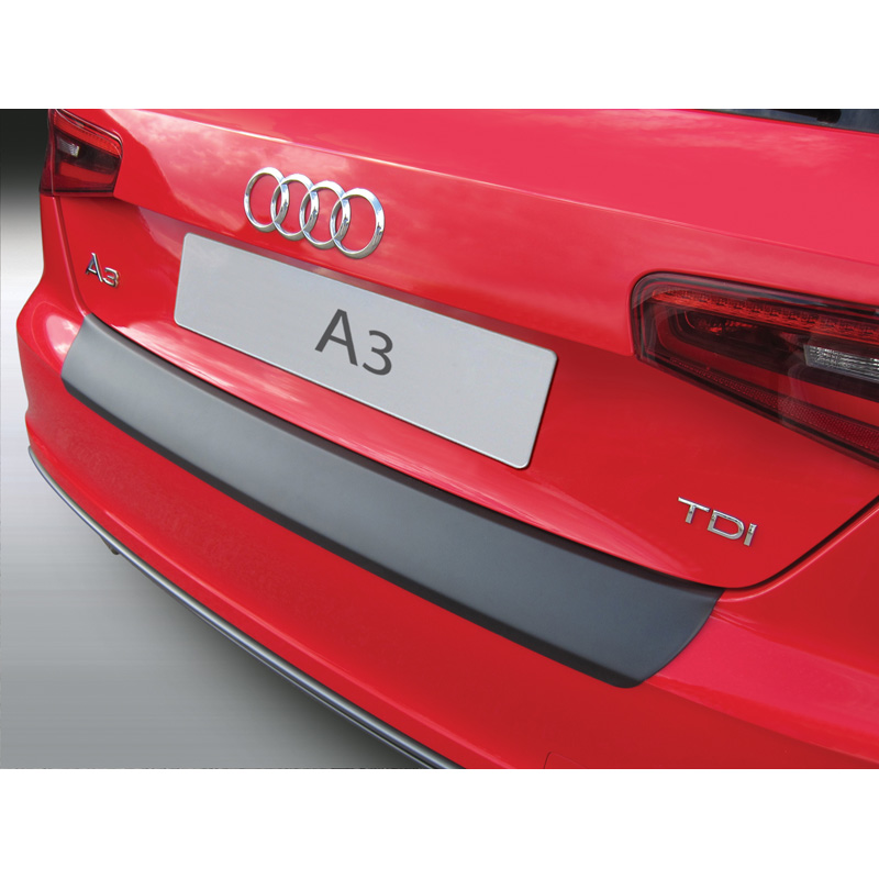 ABS Achterbumper beschermlijst  Audi A3/S3 8V 3-deurs 6/2012-10/2017 Zwart