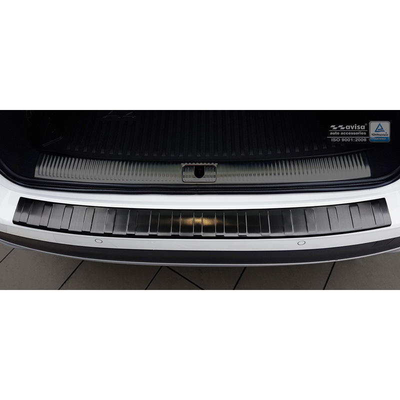 Zwart RVS Achterbumperprotector  Audi A4 B9 Allroad 2016-2019 & FL 2019- 'Ribs'