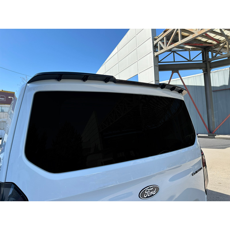 Motordrome Dakspoiler V.3  Ford Transit Custom (V710) 2023- & Volkswagen Transporter T7 2024- (met achterklep) (PU)