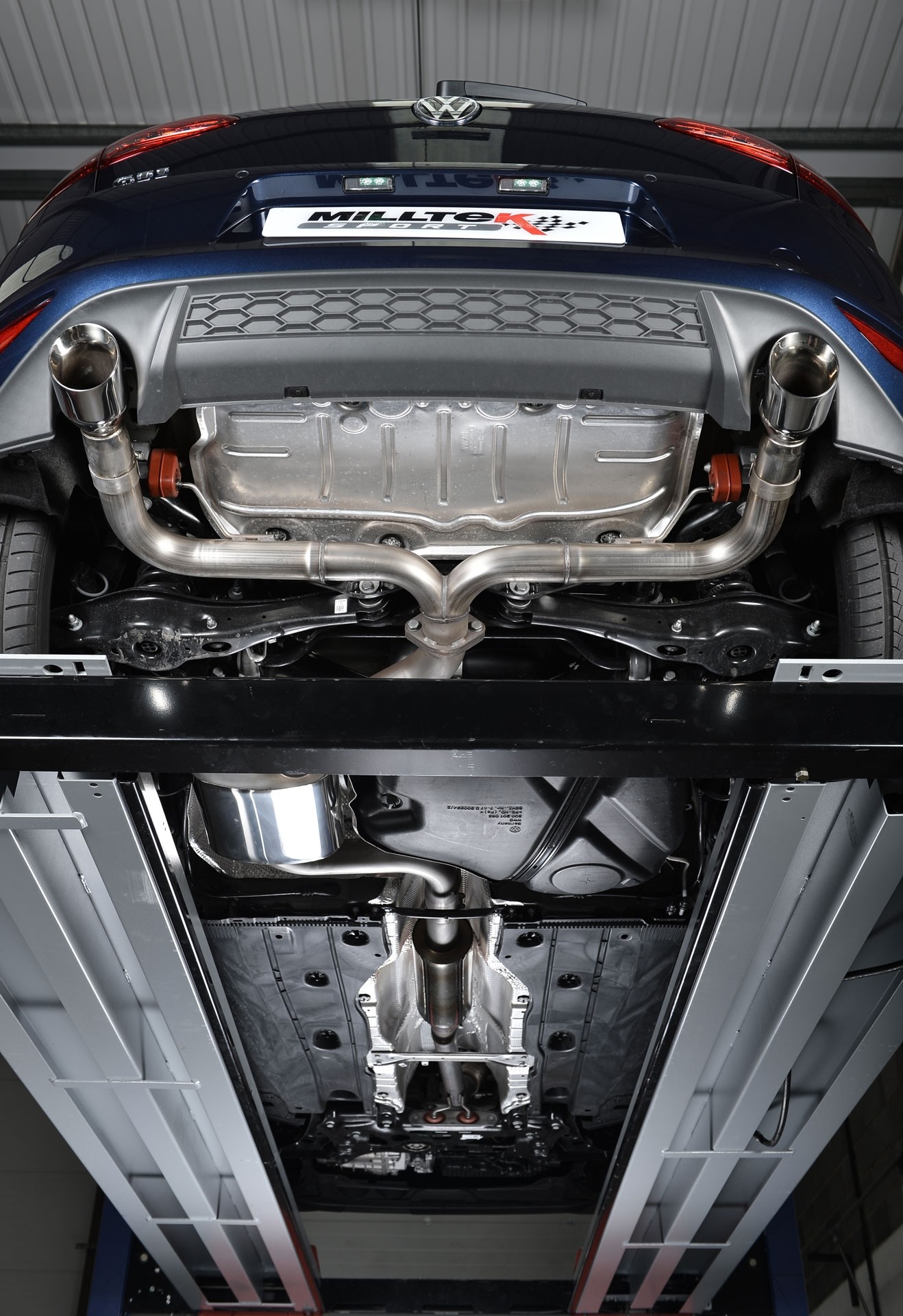 Milltek VW Golf VII Cat back Matt-Black Dual 100mm GT100