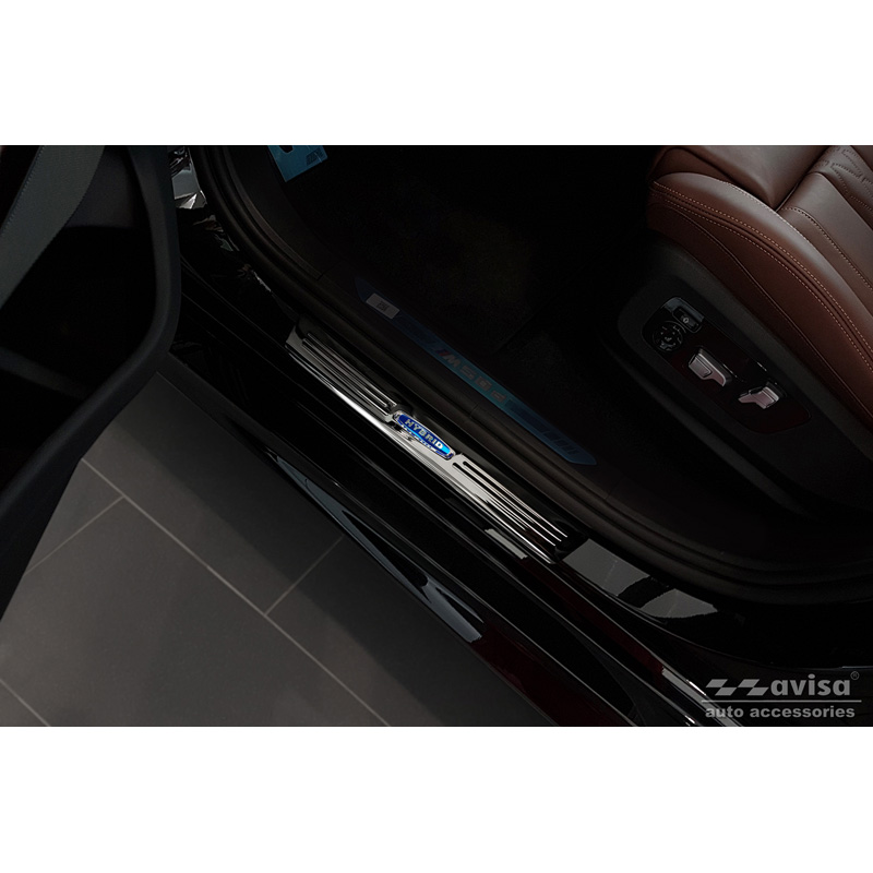 Zwart RVS Instaplijsten  BMW X6 G06 2019- 'Hybrid' - 4-delig