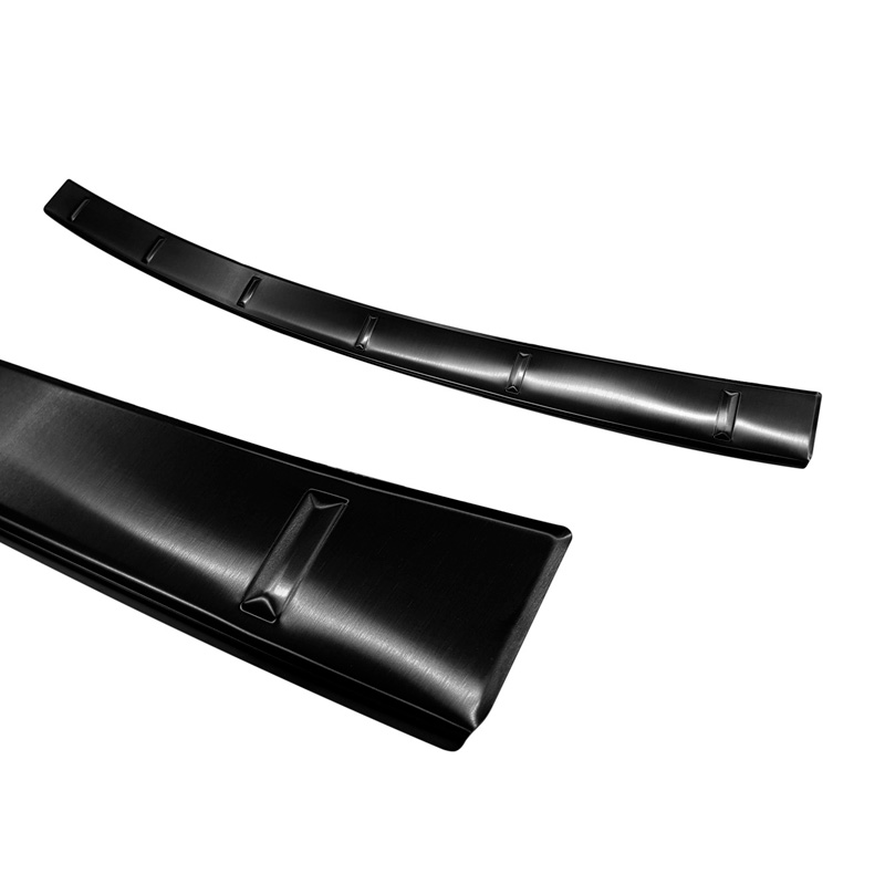 Zwart RVS Achterbumperprotector  Mercedes GLE II W167 2019-2023 incl. 53 AMG 'Ribs'