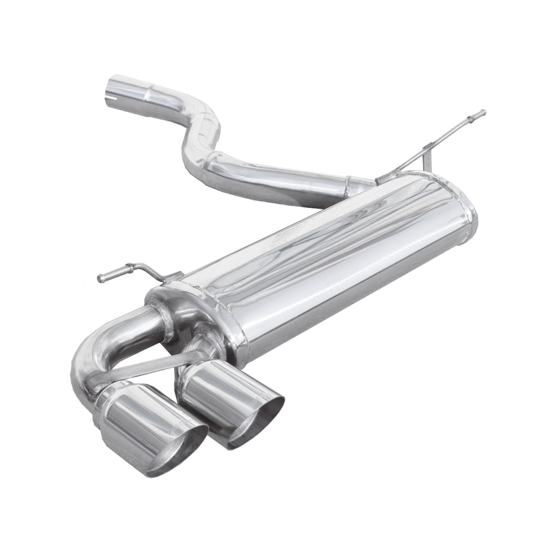 100% RVS Sportuitlaat  BMW 1-Serie F21 5-deurs 2.0 Turbo 125i 218pk 2013- 2x80mm Racing