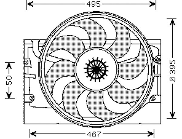 VOOR ZET FAN BMW E36 93-00 ALLEEN M3 2.3/236 KW +/-AC.