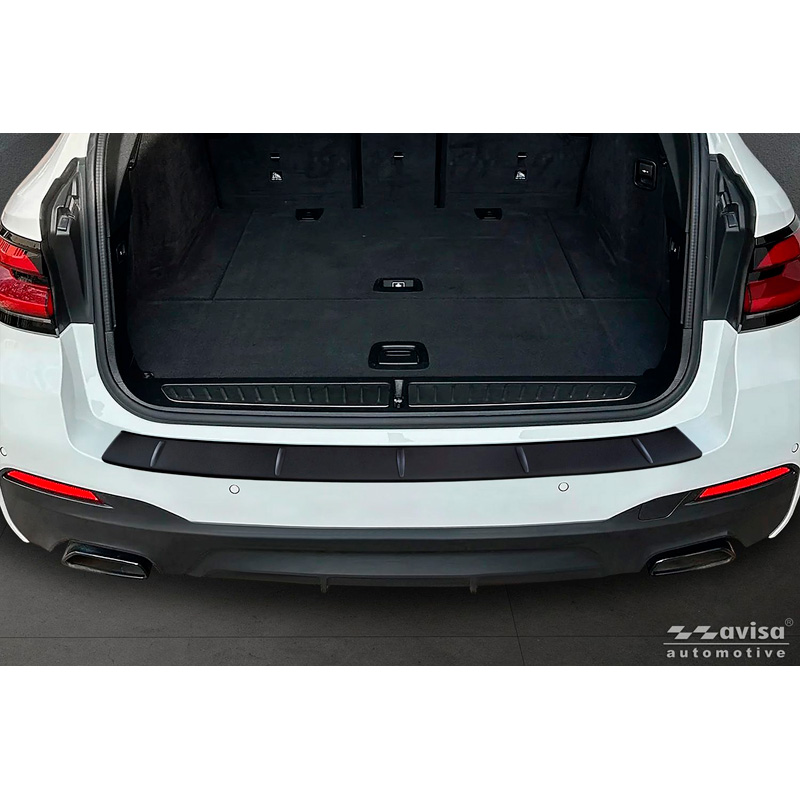 Avisa Matzwart RVS Achterbumperprotector  BMW 5 Serie Touring (G31) Facelift 2020-2024 met M-Pakket 'Ribs'