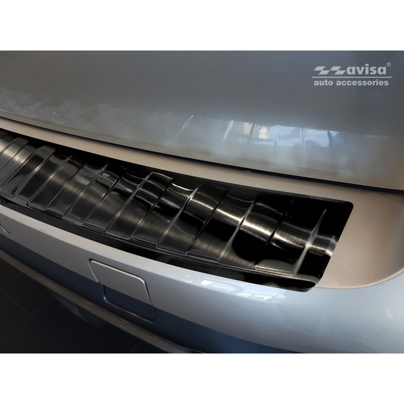 Zwart RVS Achterbumperprotector  BMW X5 (G05) M-Pakket 2018- excl. M-Competition 'Ribs'