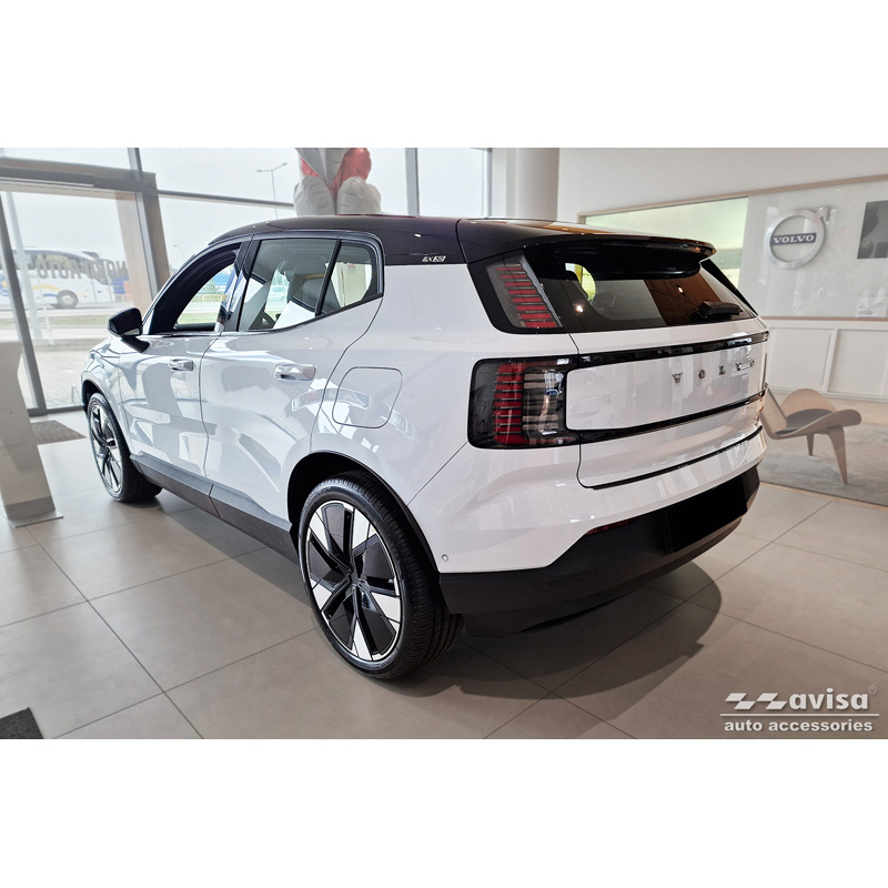 Echt 3D Carbon Achterbumperprotector  Volvo EX30 2023- 'Ribs'