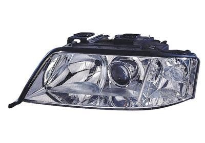 koplamp, Hella, H1+H7, rechts, 09/1999-Audi A6, 1997-2001