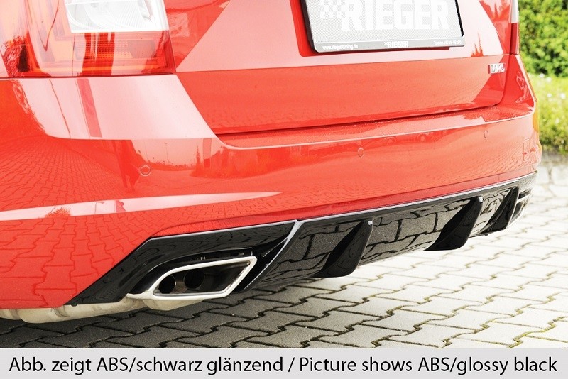 Achterbumper Diffusor Carbon-look Rieger Skoda Octavia RS 5E