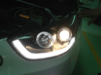 Koplampset Hyundai ix35 2010- Zwart DRL-Look
