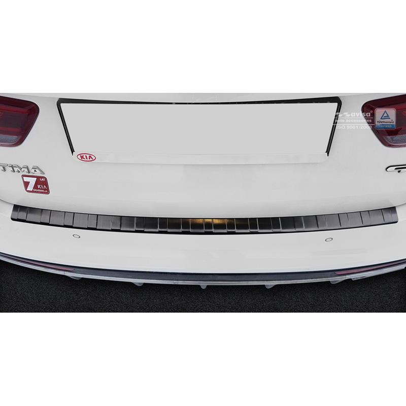 Zwart RVS Achterbumperprotector  Kia Optima Sedan 2015- Ribs'