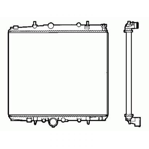 Radiator C8.807. 02->> 465x563x27. 2.0/2.2-16V/2.0/2.2 HDI
