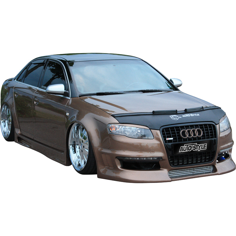 Motorkapsteenslaghoes  Audi A4 8F 2005-2008 zwart