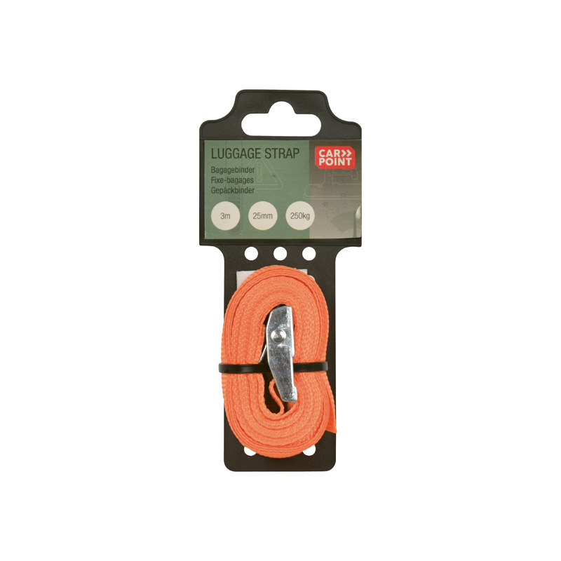 Carpoint Spanband met Klem 3m x 25mm