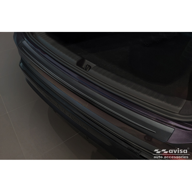 Avisa Matzwart RVS Achterbumperprotector  Audi Q4 e-tron (F4B) & Q4 e-tron Sportback (F4N) 2021- 'Ribs'