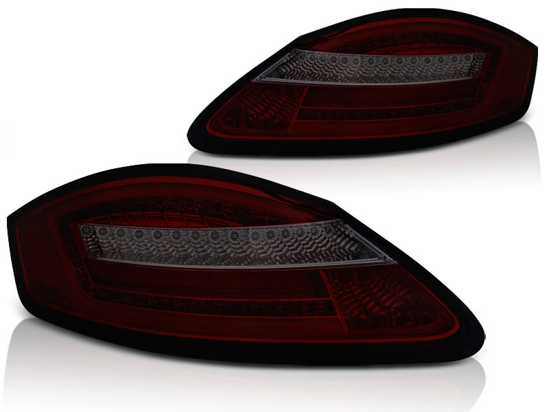 Achterlichten Porsche BOXSTER 987 / CAYMAN 05-08 Tube Rood/Smoke