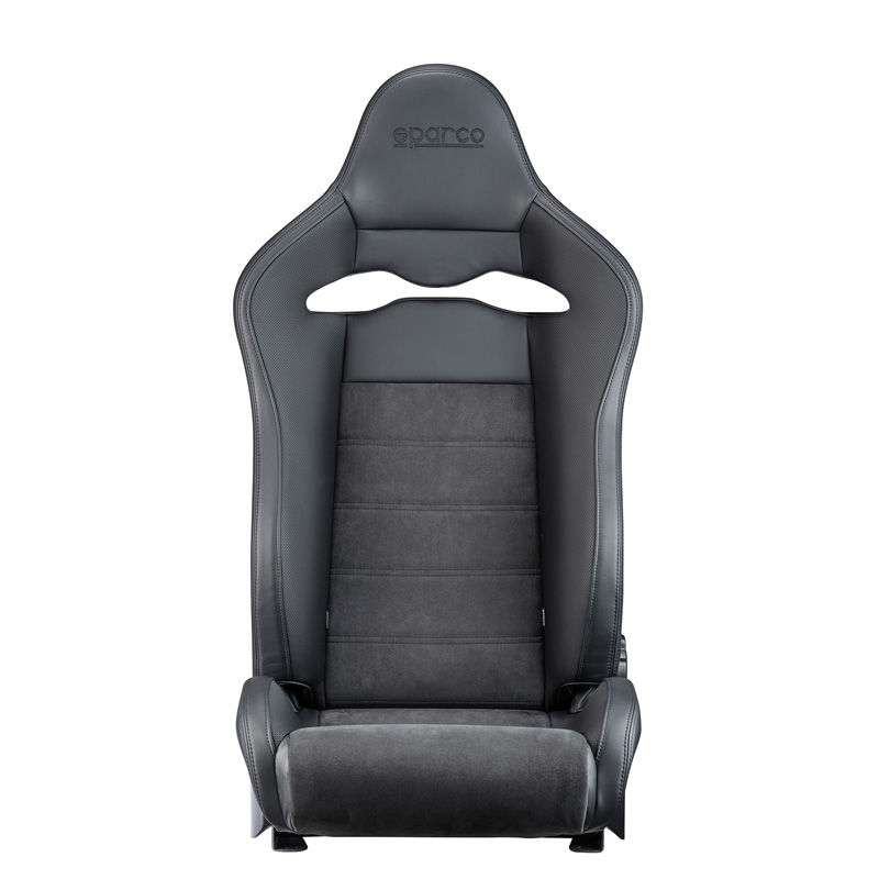 Sparco Sportstoel SPX DX - Bijrijdersversie (Rechts) - Zwart Leather/Alcantara + Carbon Rugleuning - Rechts Verstelbaar