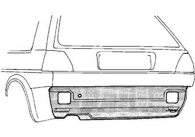 achteronderplaat VW Golf 3, 1991-1997