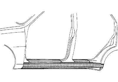 dorpel, 4 drs, links Renault Laguna, 1994-2001