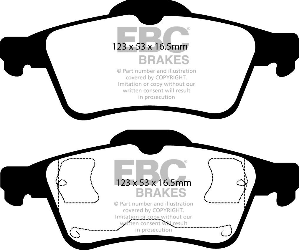 EBC Brakes SAAB 9-mrt 2.0 Turbo 2002-2004 Remblokken achterzijde