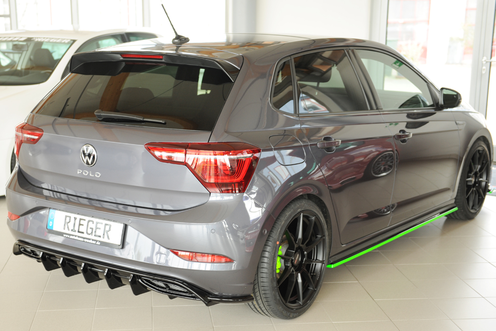 Diffuser Volkwagen Polo R-Line 2G AW 2017-2021 Zwart Glans Rieger