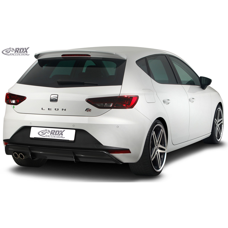 Achterskirt 'Diffusor'  Seat Leon 5F FR SC/5-deurs 2013-2017 excl. ST/Cupra (ABS zwart glanzend)