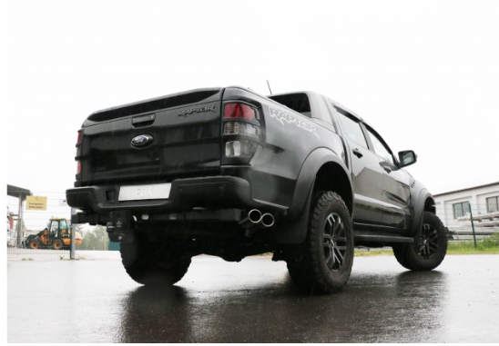Ford Raptor final silencer exit laterally right on the vehicle - 2x115x85 type 38 left