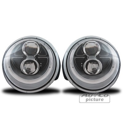 Koplampen Porsche 997 LED DRL Look Xenon Chrome