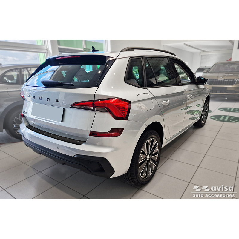 Matzwart RVS Achterbumperprotector  Skoda Kamiq Facelift 2024- 'Ribs'