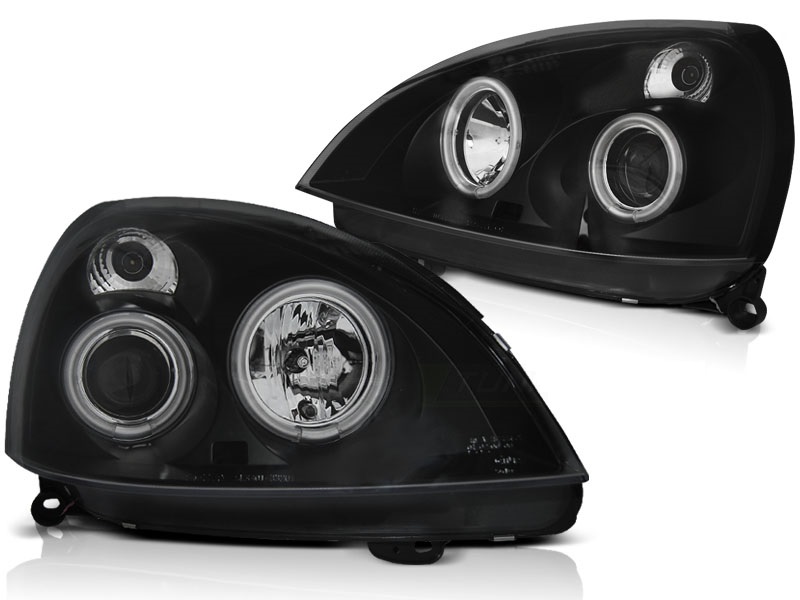 Koplampen Renault Clio B 01-05 CCFL Angel Eyes
