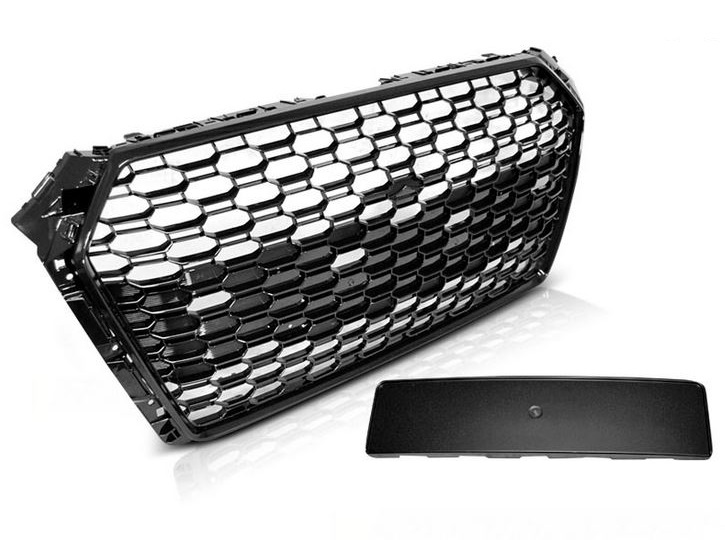 Grill Audi A4 B9 2015-2019 RS4 Look Glans Zwart