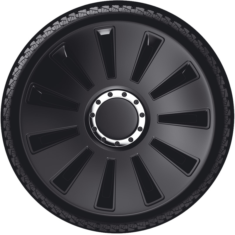 4-Delige Wieldoppenset Silverstone Pro 15-inch zwart
