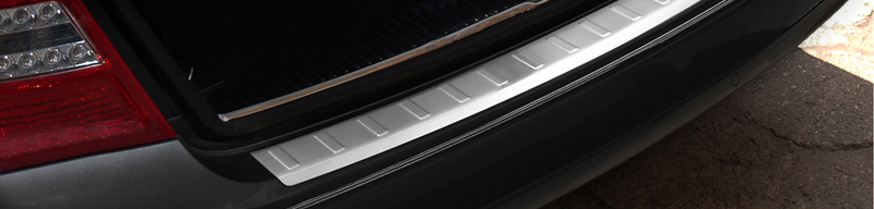 RVS Achterbumperprotector  Mercedes C-Klasse W204 Kombi 2007-2011 (incl. AMG) 'Ribs'