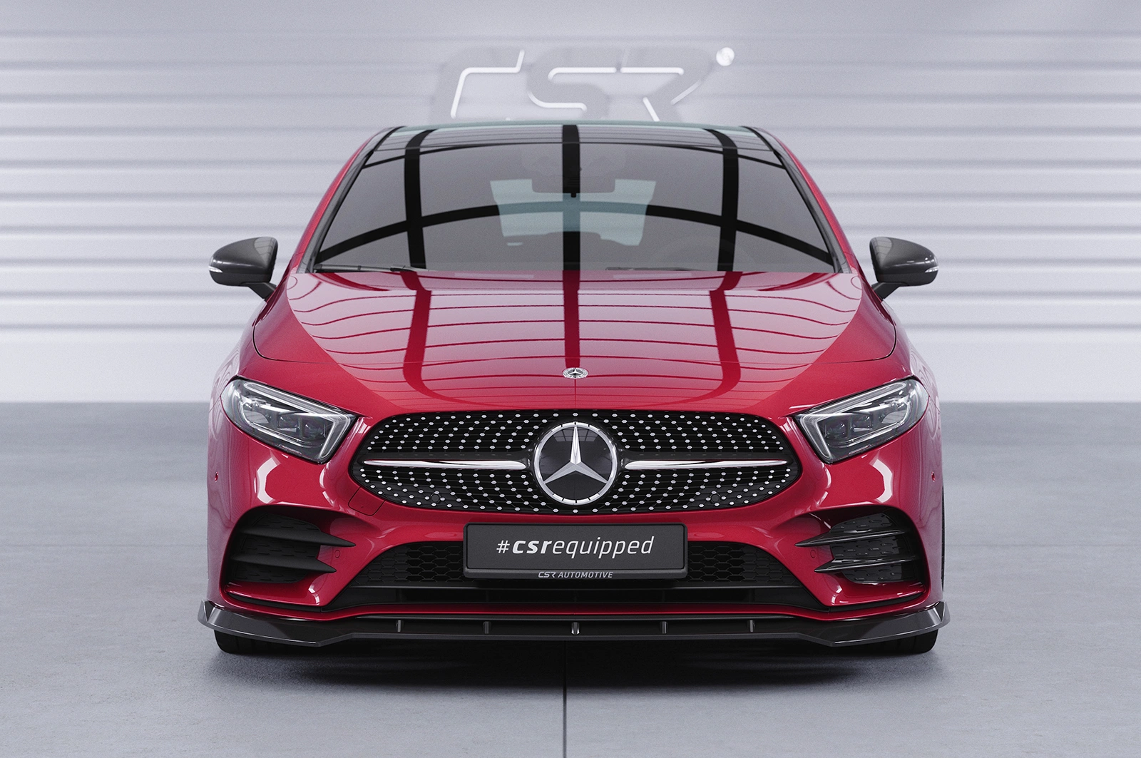 Voorspoiler Mercedes-Benz A-Klasse 177 A35 AMG/AMG-Line Glans Zwart (2018)